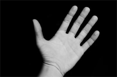 A picture of a hand.